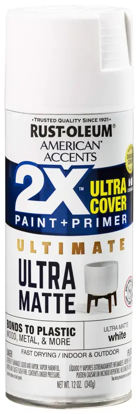 328391 Rust-oleum American Accents Spray Paint 12 Oz Ultra Matte White