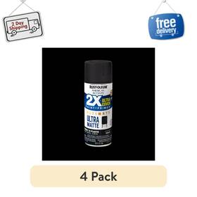 Rust-oleum 328392 4 Pack Rust-oleum American Accents 2x Ultra Cover Matte Black Spray Paint