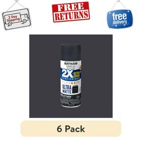 Rust-oleum 328399 6 Pack Rust-oleum Slate Ultra Matte Spray Paint 2x Cover Primer