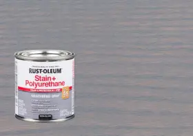330057 Rust-oleum Stain Polyurethane Color And Protection Weathered Gray Semi Gloss Qt