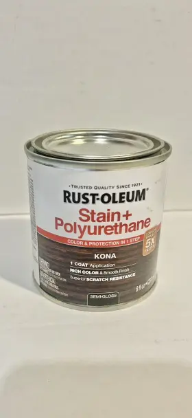 330058 Rust-oleum Rustoleum Stain Polyurethane Color And Protection Inch Kona Semi Gloss 8 Oz Can