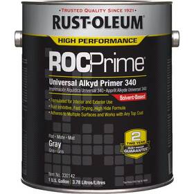 Rust-oleum 330142 Rust-oleum Rocprime Universal Alkyd Primer 340 Gray Flat 1 Gallon