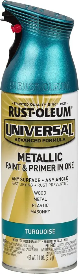 330480 Rust-oleum Universal All Surface Metallic Spray Paint 11 Oz Turquoise
