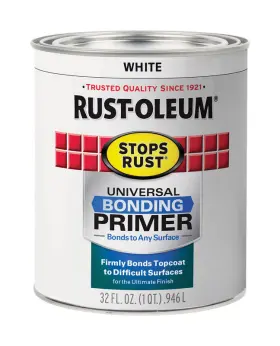 330494 Rust-oleum Universal White Flat Bonding Primer 1 Quart - Total Qty 2