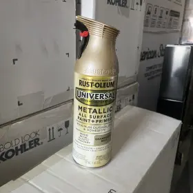 1-coat Rust-oleum 330504 Universal Paint And Primer Metallic Spray Gilded