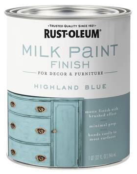 Rust-oleum 331050 Highland Blue Milk Paint 32 Fl Oz Matte Finish For Furniture Decor