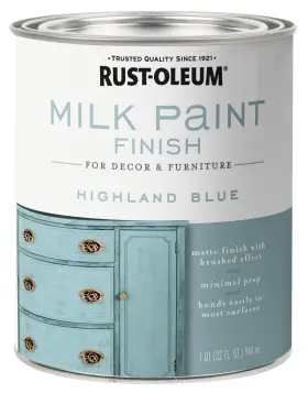 331050 Rust-oleum Highland Blue Milk Paint 32 Fl Oz Matte Finish For Furniture Decor