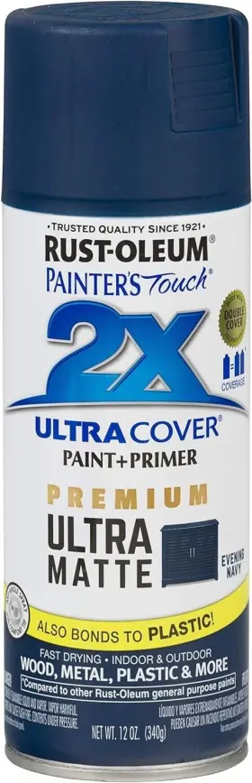 331188 Rust-oleum Painters Touch Cover Ultra Matte Nantucket Blue Spray Paint 5 Pack