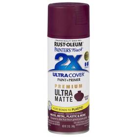 Rust-oleum 331189 Rust-oleum Ultra Cover Matte Harvest Grape Paint Primer Spray 12 Oz