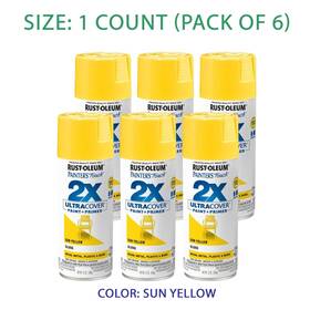 Rust-oleum 334046-6pk 334046-6pk Painters Touch 2x Ultra Cover Spray Paint 12oz Sun Yellow