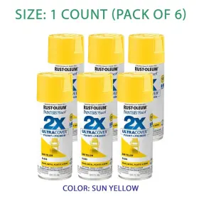 Rust-oleum 334046-6pk Painters Touch 2x Ultra Cover Spray Paint 12oz Sun Yellow