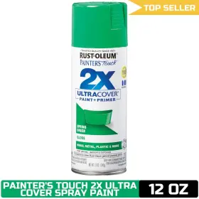 334055 Rust-oleum Painters Touch 2x Ultra Cover Spray Paint 12oz Gloss Spring Green
