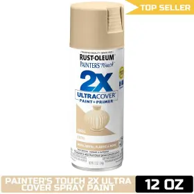 334067 Rust-oleum Painters Touch 2x Ultra Cover Spray Paint Satin Fossil 12 Oz