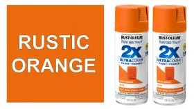 334089 Rust-oleum 2 Painters Touch 2x Spray Paint Satin Rustic Orange 12-oz
