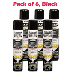 Rust-oleum 340455-6pk Truck Bed Spray Turbo 1.5 Pound Pack Of 6 Black