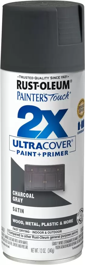 350373 Rust-oleum 342061 Painters Touch 2x Ultra Cover Spray Paint 12 Oz Satin Charc