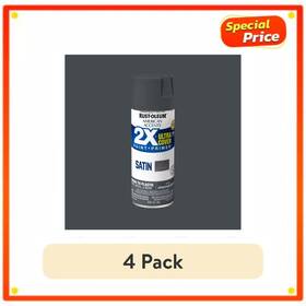 Rust-oleum 342064 Rust-oleum 2x Ultra Cover Satin Charcoal Gray Spray Paint And Primer 12oz 4 Pack