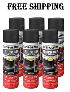 34242  Rust-oleum 248914-6pk Automotive Truck Bed Coating Spray 15 Oz Black 6 Pack