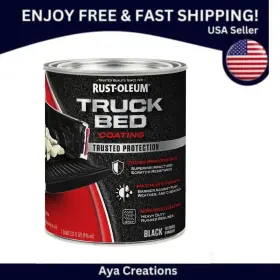 342668-1 Rust-oleum Automotive Truck Bed Coating Quart Black Durable Non-skid Finish