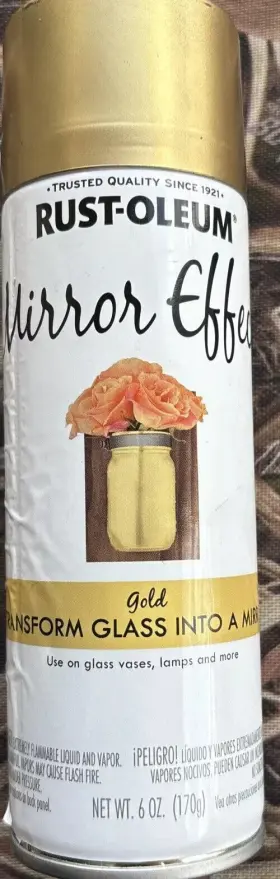 343345 Rust-oleum Rustoleum Mirror Effect Gold Spray Paint For Glass. Vases. Lamps. 6-oz Free S&h