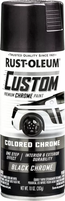 343346 Rust-oleum Automotive Custom Chrome Spray Paint 10 Oz Black