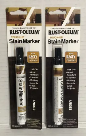 344665 Rust-oleum 2 Touch-up Stain Marker Ebony For Cabinets Molding Accents 0.33 Oz Ea