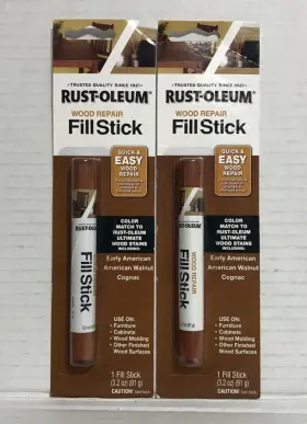 344668 Rust-oleum 2 Wood Repair Fill Stick Color Match Early American/walnut/cognac New