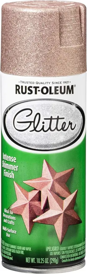 344697 Rust-oleum Specialty Glitter Spray Paint 10.25 Oz Rose Gold R-oleum Pack Of 1