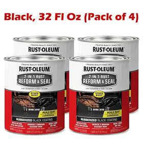 Rust-oleum 344763-4pk Rust-oleum Automotive 2-in-1 Reform And Seal Quart Black 32 Fl Oz Pack Of 4