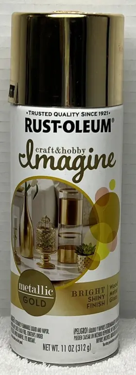 347269 Rust-oleum Rustoleum Imagine Craft And Hobby Spray Paint Metallic Brass 11 Oz Aerosol Can