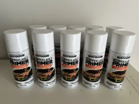 316178 Rust-oleum 34789 10x Rustoleum Peelable Primer White Spray - 12 Oz. Cans Total 10