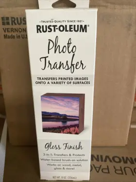 350215 Rust-oleum Gloss Clear Photo Transfer Solution Interior 8 Oz