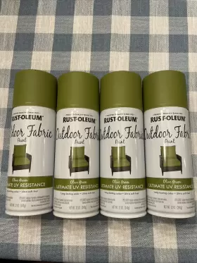 352117 Rust-oleum Outdoor Fabric Spray Paint 12 Oz. Olive Green 4 Cans