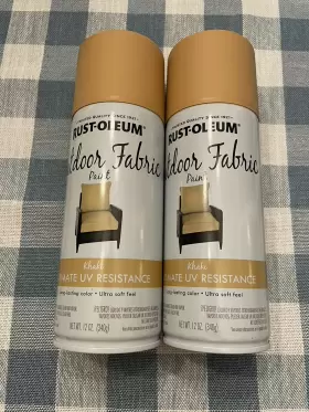 352118 Rust-oleum 2 Cans Rustoleum Khaki 12 Oz Outdoor Fabric Spray Paint Uv Resistance