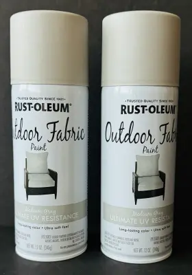 352121 Rust-oleum Outdoor Fabric Paint Inch Medium Gray 12oz 2 Pack