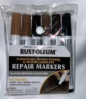 352997 Rust-oleum Wood Floor Furniture And Laminate Repair Stain Markers - 6 Color Pack