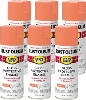 353010 Rust-oleum 353010-6pk Stops Spray Paint 12 Oz Gloss Island Coral 6 Pack