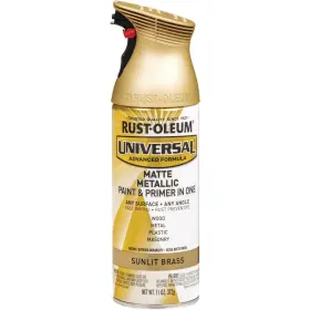 353093 Rust-oleum Universal Paint And Primer Matte Sunlit Brass 11 Ounce All Surface