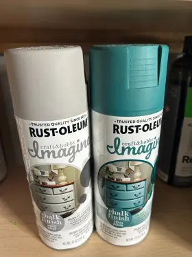 353729 Rust-oleum 2-pack Lot Imagine Chalk Spray Paint Tidal Pond Aged Gray 12oz