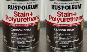 354903 Rust-oleum Rustoleum Stain Polyurethane Carbon Gray Semi Gloss 1 Quart 2 Pak