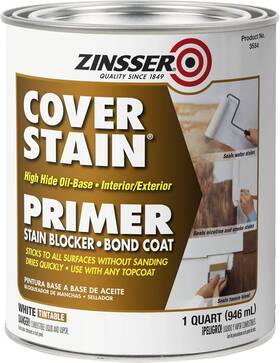 Rust-oleum 3554 Rust-oleum Zinsser High Hide Cover Stain Primer And Sealer White 32 Fl Oz