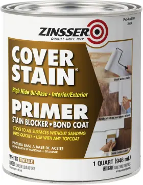 3554 Rust-oleum Zinsser High Hide Cover Stain Primer And Sealer White 32 Fl Oz
