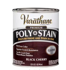 355859 Rust-oleum Rustoleum Varathane Stain And Poly Color Is Black Cherry Gloss 1 Qt./ 32 Oz