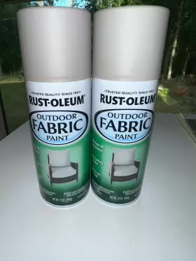 358839 Rust-oleum 2 Cans Outdoor Fabric Paint - Medium Gray Brand New Ultimate Uv