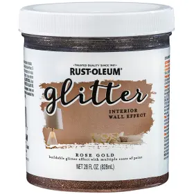 360221 Rust-oleum Glitter Interior Wall Paint Rose Gold 28oz