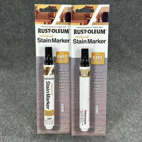365027 Rust-oleum Lot Of 2 Easy Touch-up Stain Marker Gray Cabinets/molding/accents New