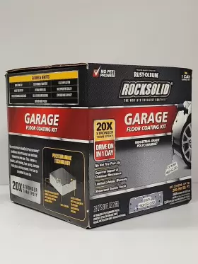 365189 Rust-oleum Rocksolid Polycuramine Garage Floor Coating Gray High Gloss