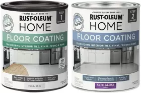 367601 Rust-oleum Home Interior Floor Coating Kit Semi-gloss Pearl Gray 32 Fl O