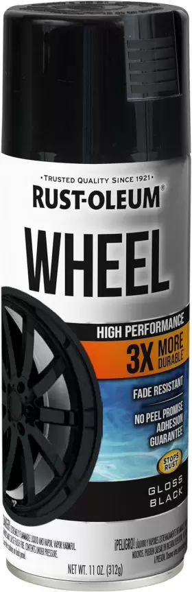 368076 Rust-oleum High Performance Wheel Spray Paint 11 Oz Gloss Black