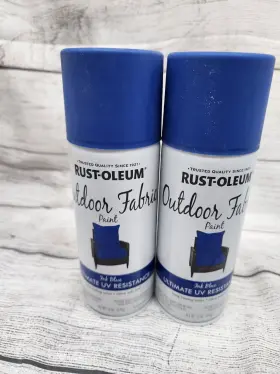 369538 Rust-oleum 2 Cans Outdoor Fabric Spray Paint 12oz Ink Blue Uv Resistant Bb2